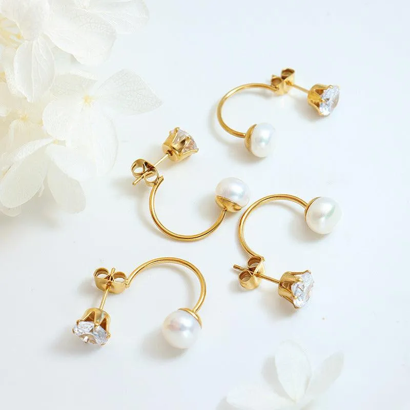 Kiki Pearl Zircon Earring