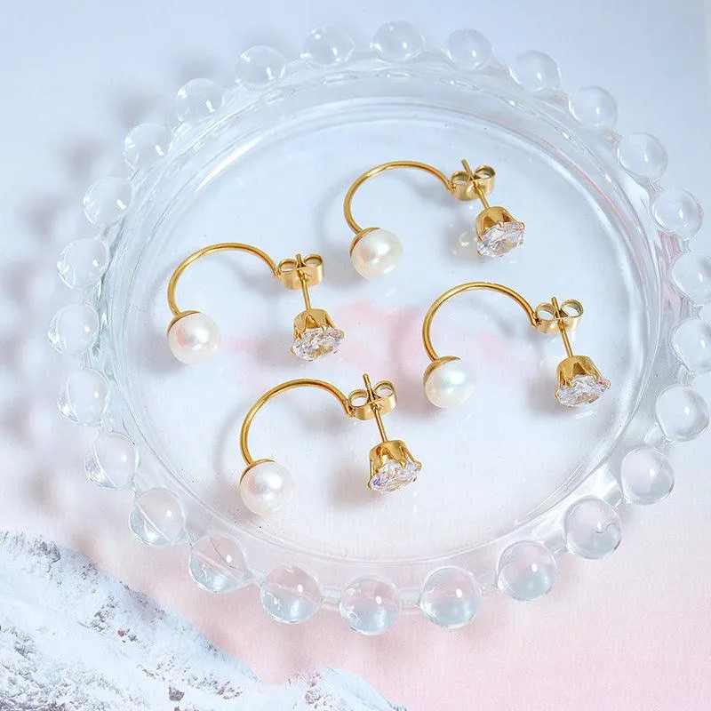 Kiki Pearl Zircon Earring