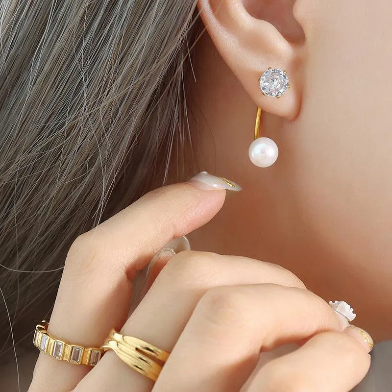 Kiki Pearl Zircon Earring