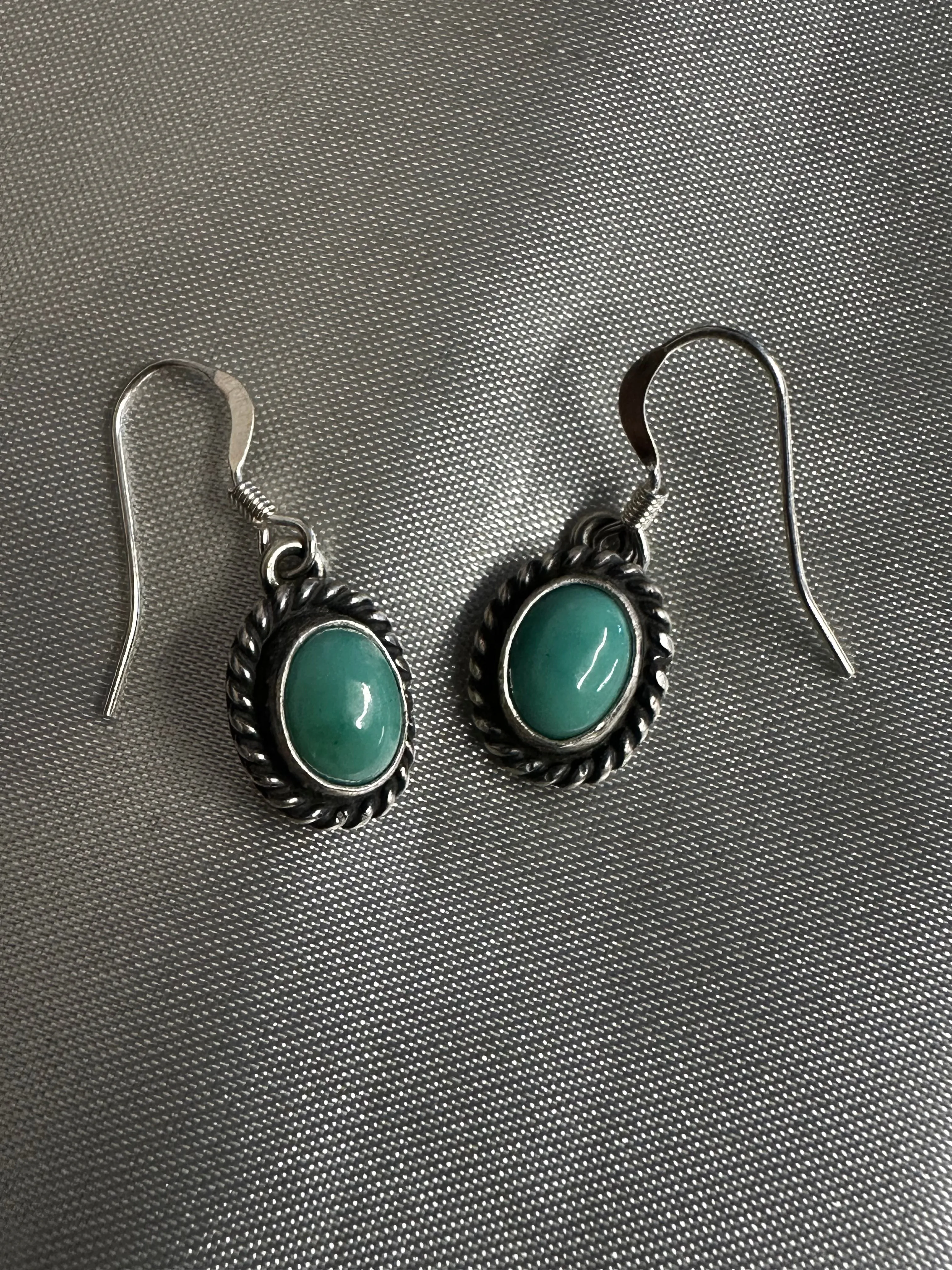 Kingman Turquoise & Sterling Earrings