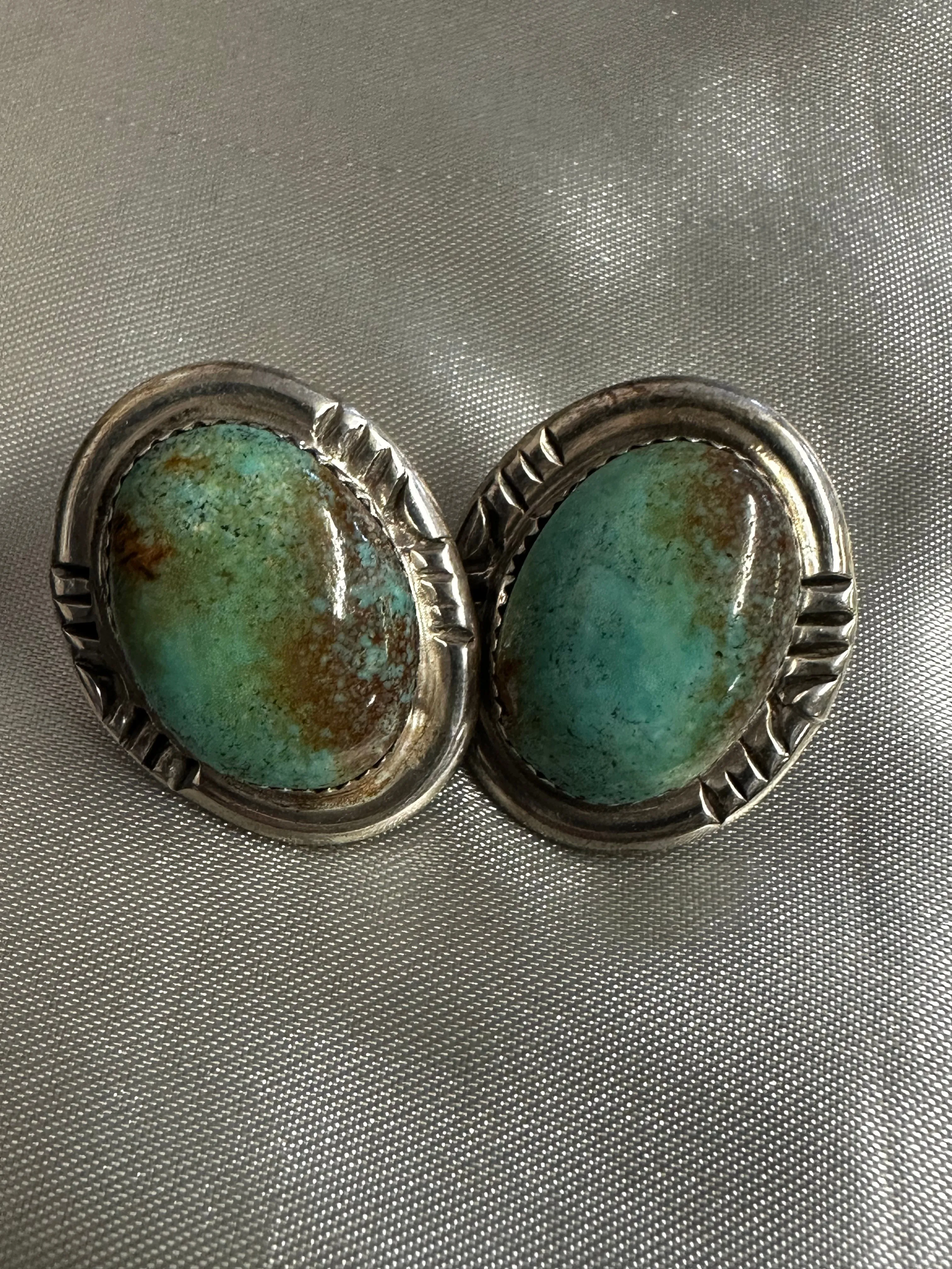 Kingman Turquoise & Sterling Earrings