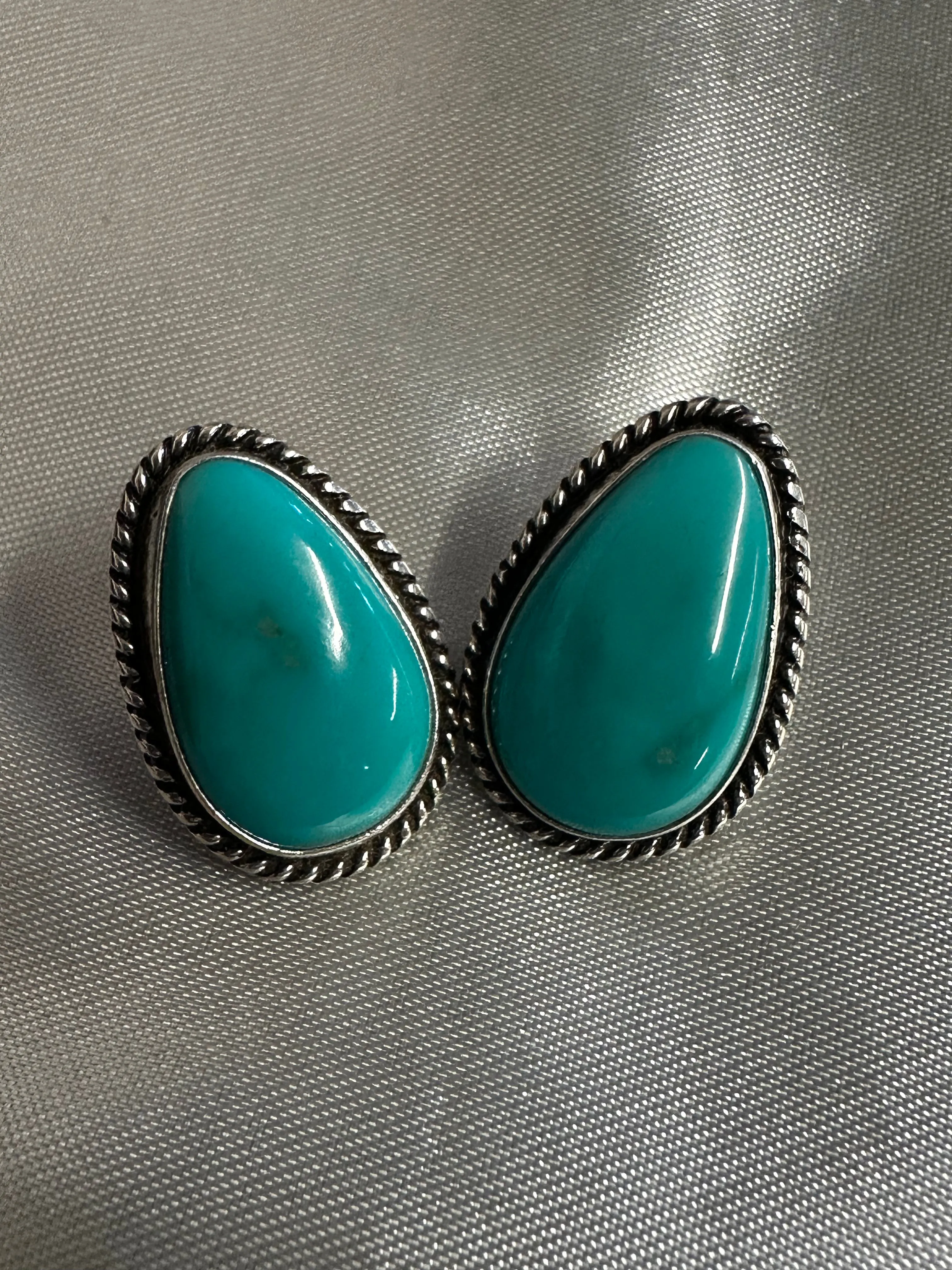 Kingman Turquoise & Sterling Earrings