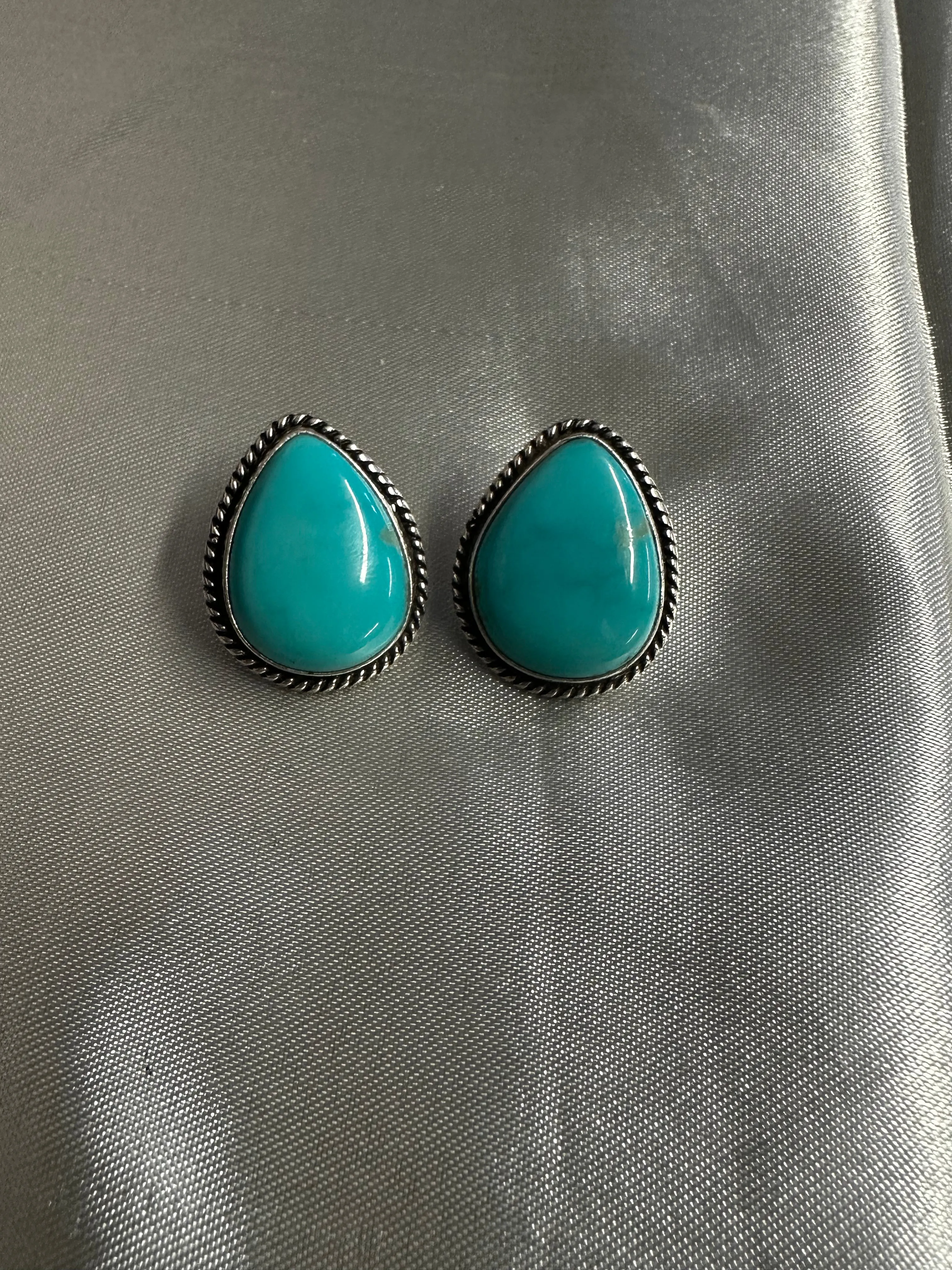 Kingman Turquoise & Sterling Earrings