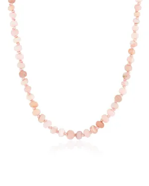 Knotted Candy Pink Opal Necklace