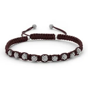 LAGOS Anthem Brown Macrame Bracelet in Sterling Silver