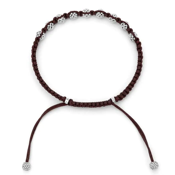 LAGOS Anthem Brown Macrame Bracelet in Sterling Silver