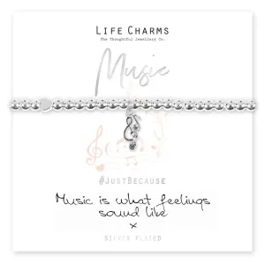 Life Charms Music Is What Feelings Sound Like Bracelet