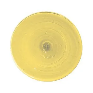 Light Amber Mouth Blown Glass Rondel 4 Inch 62666