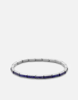 Line Lapis Bracelet, Sterling Silver