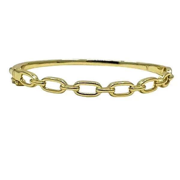 Link Bangle Bracelet: Gold Vermeil (BNG4848)