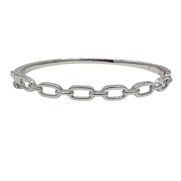 Link Bangle Bracelet: Sterling Silver (BNS4848)