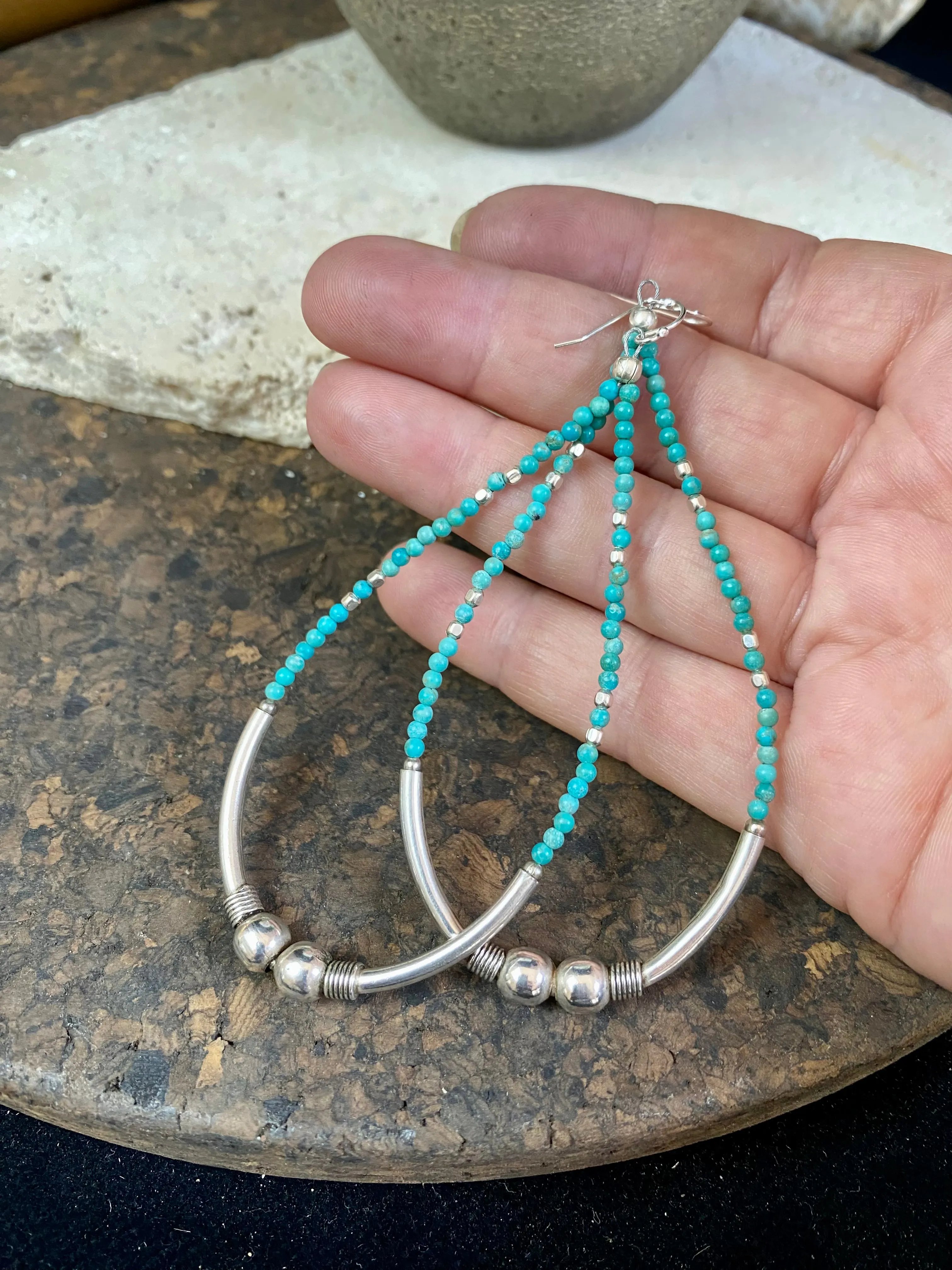 Long Turquoise Earrings