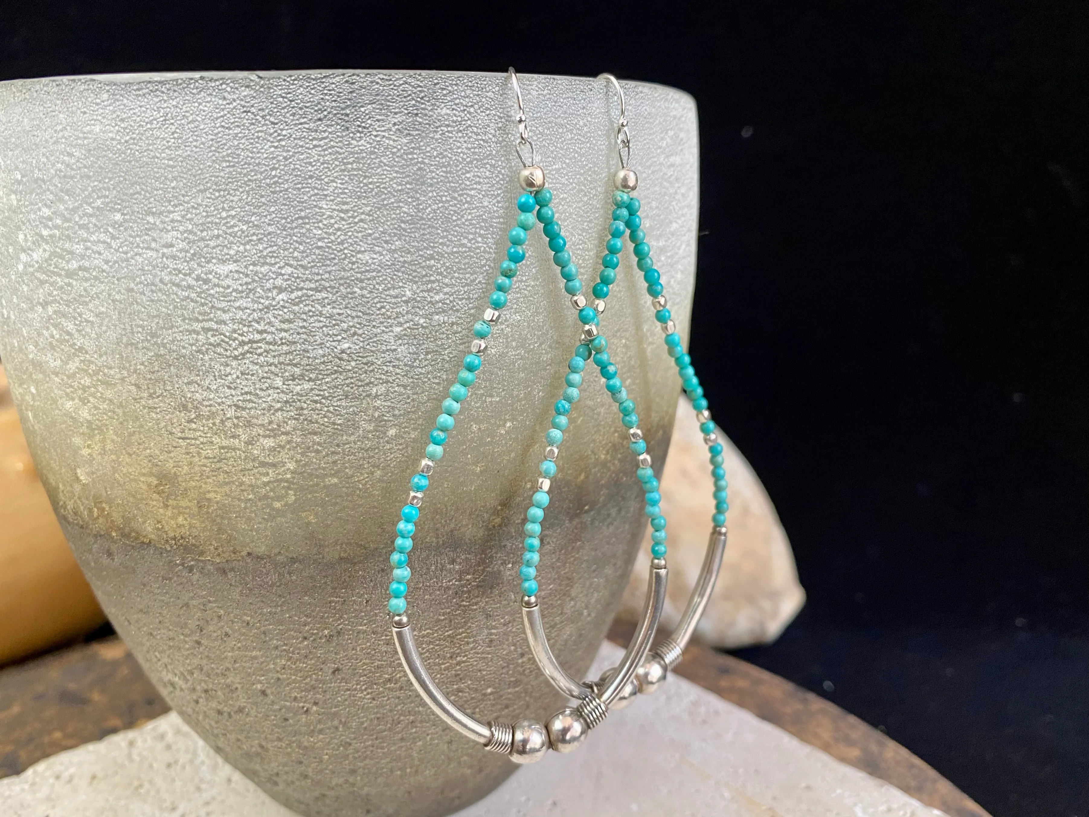 Long Turquoise Earrings