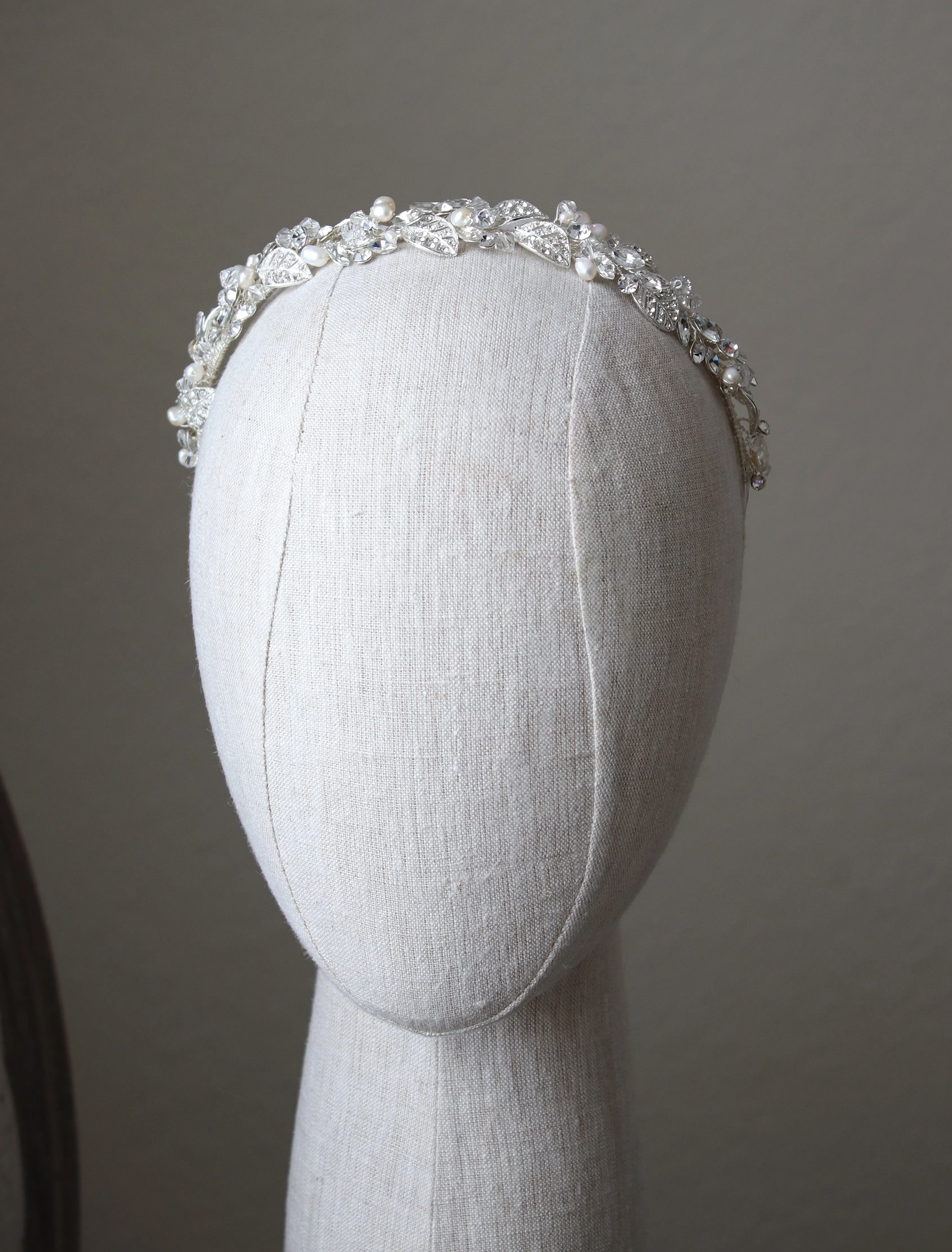 MAEVE Freshwater Pearl Bridal Crystal Headband