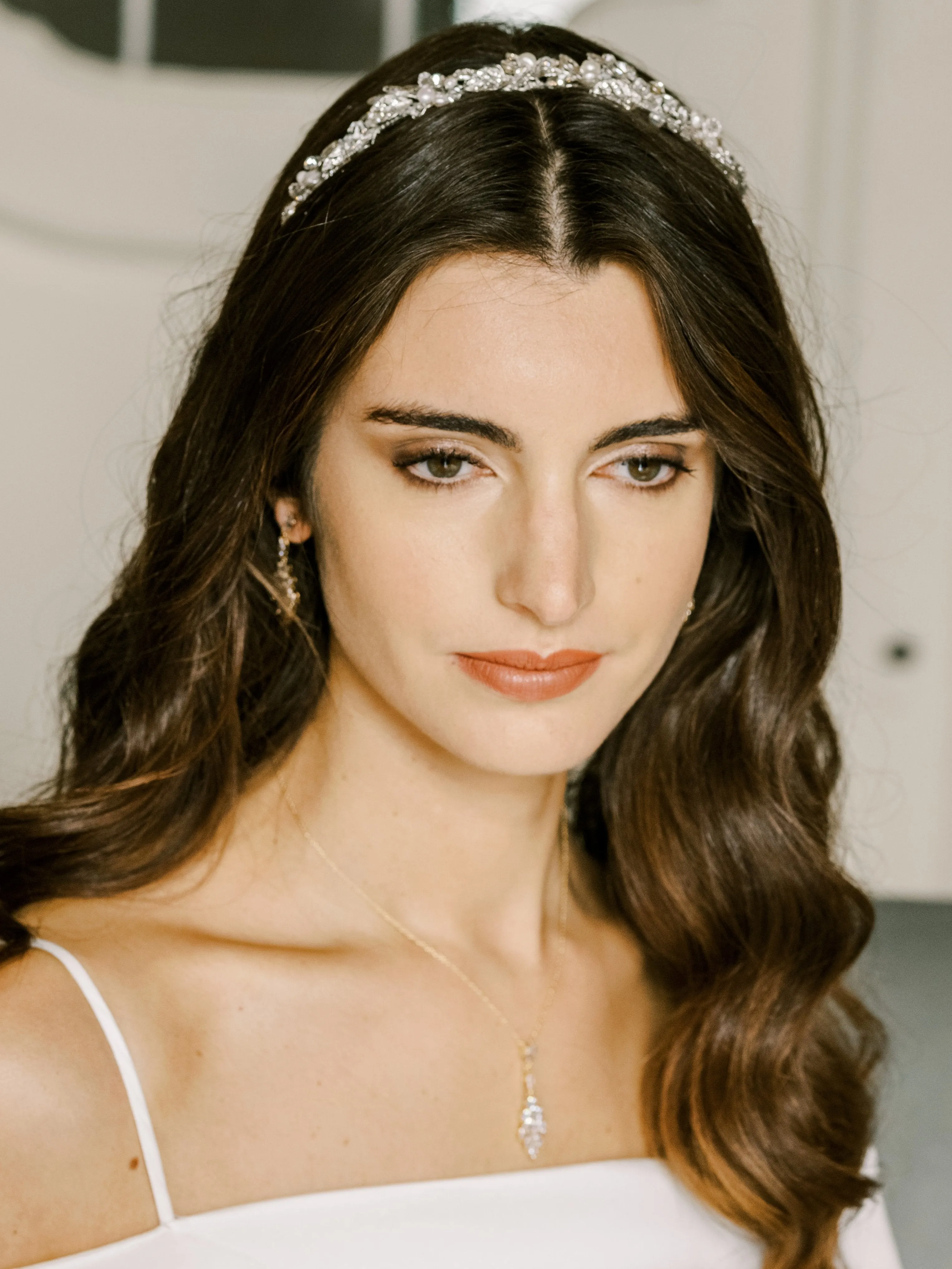 MAEVE Freshwater Pearl Bridal Crystal Headband