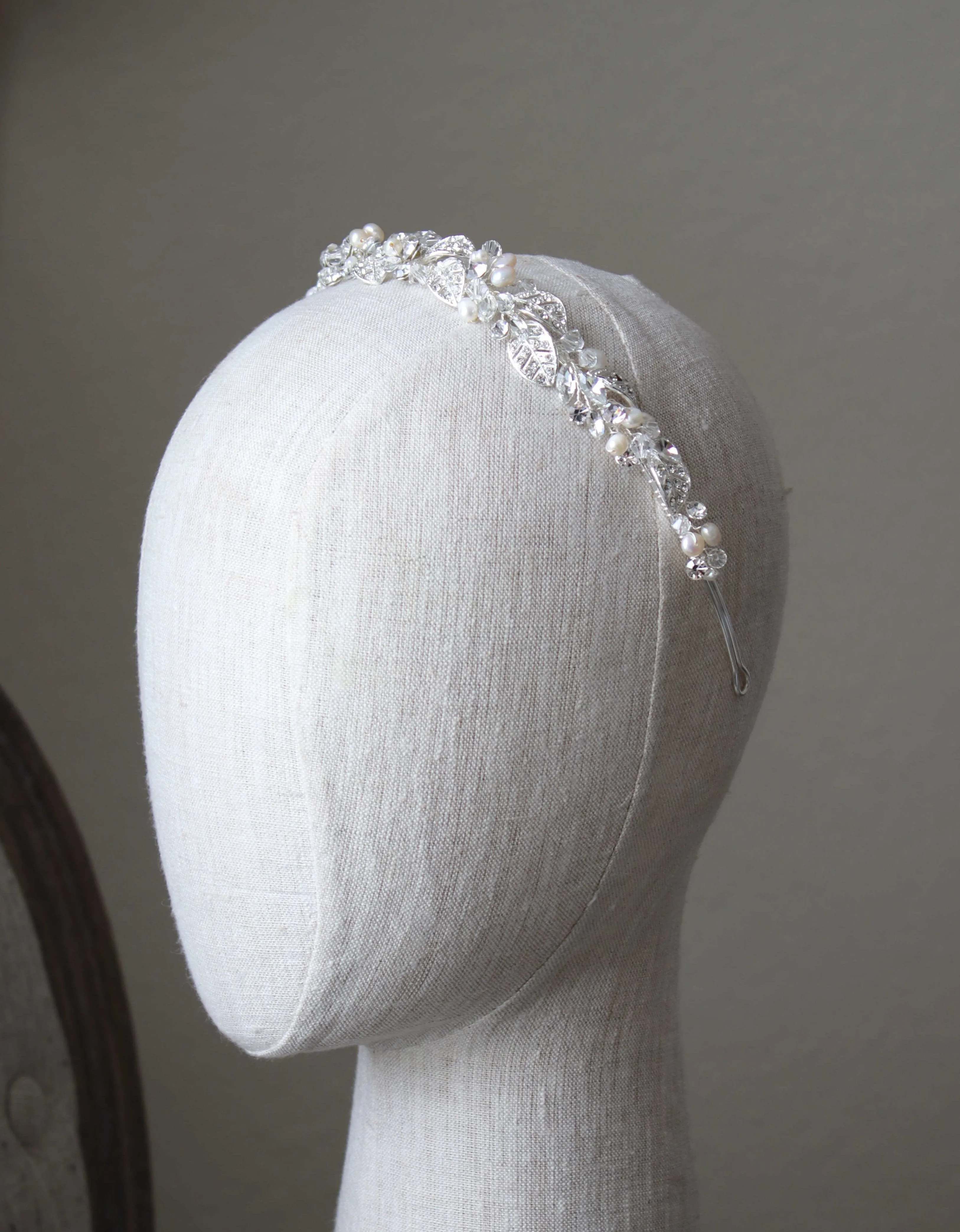 MAEVE Freshwater Pearl Bridal Crystal Headband