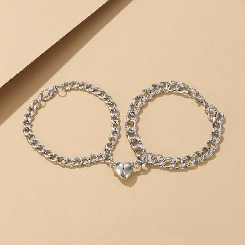 Magnetic Heart Couple Bracelets