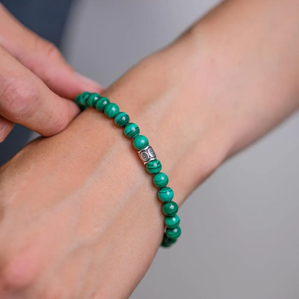 Malachite Gemstone Bracelet 6mm