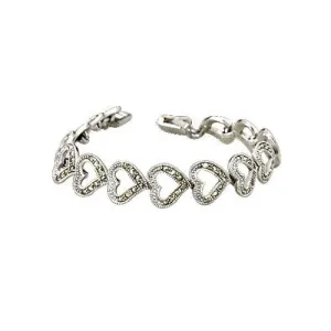 Marcasite Jewel Heart Bracelet