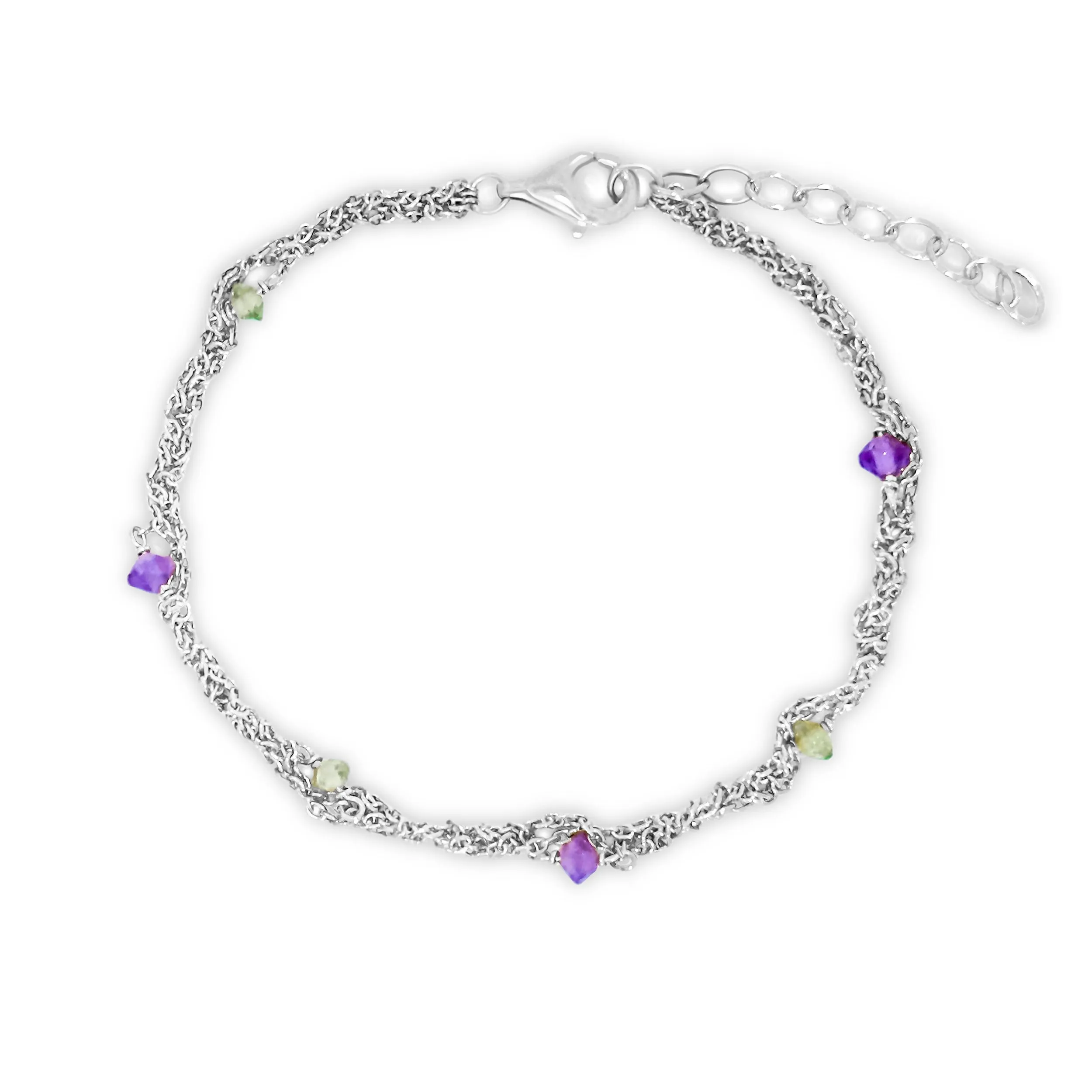 Melody Peridot Amethyst Bracelet