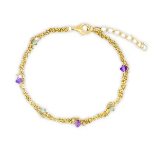 Melody Peridot Amethyst Bracelet