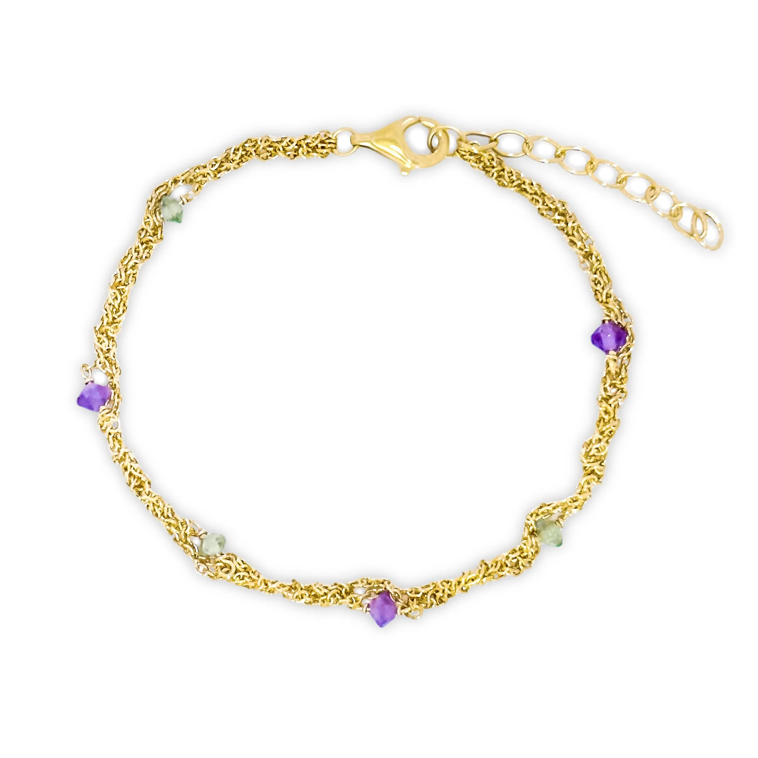 Melody Peridot Amethyst Bracelet