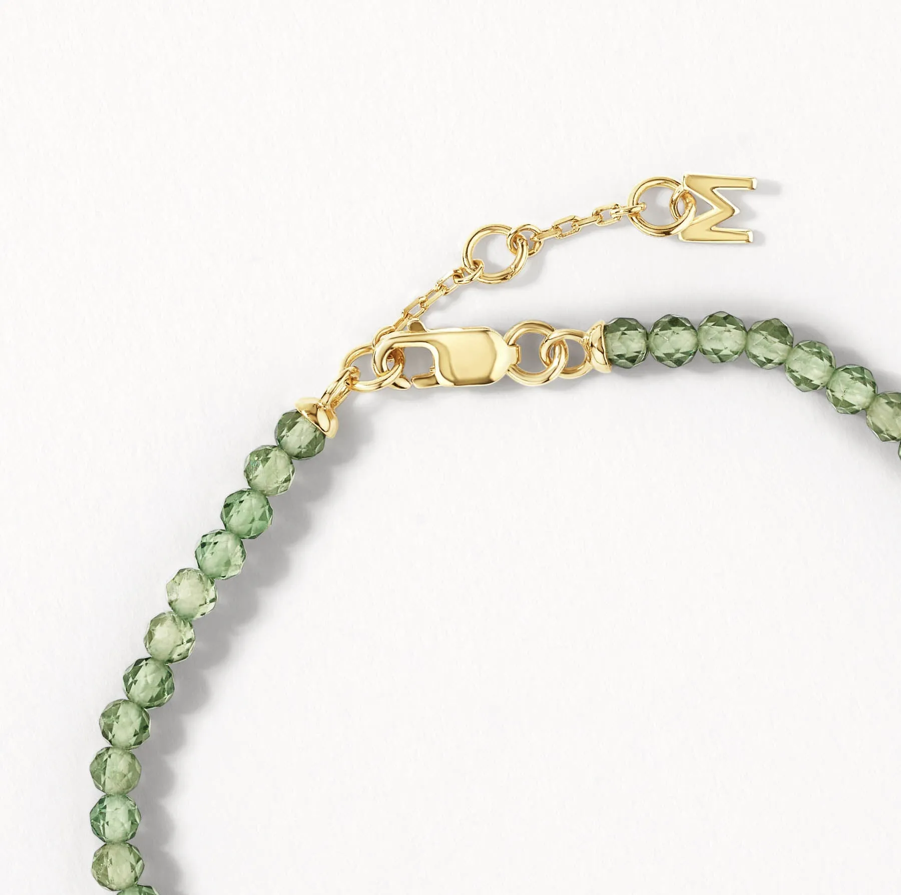 Micro Aventurine Bead Bracelet in Gold