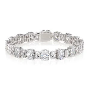 Mimi Miami Oval Diamond Crystalline Tennis Bracelet