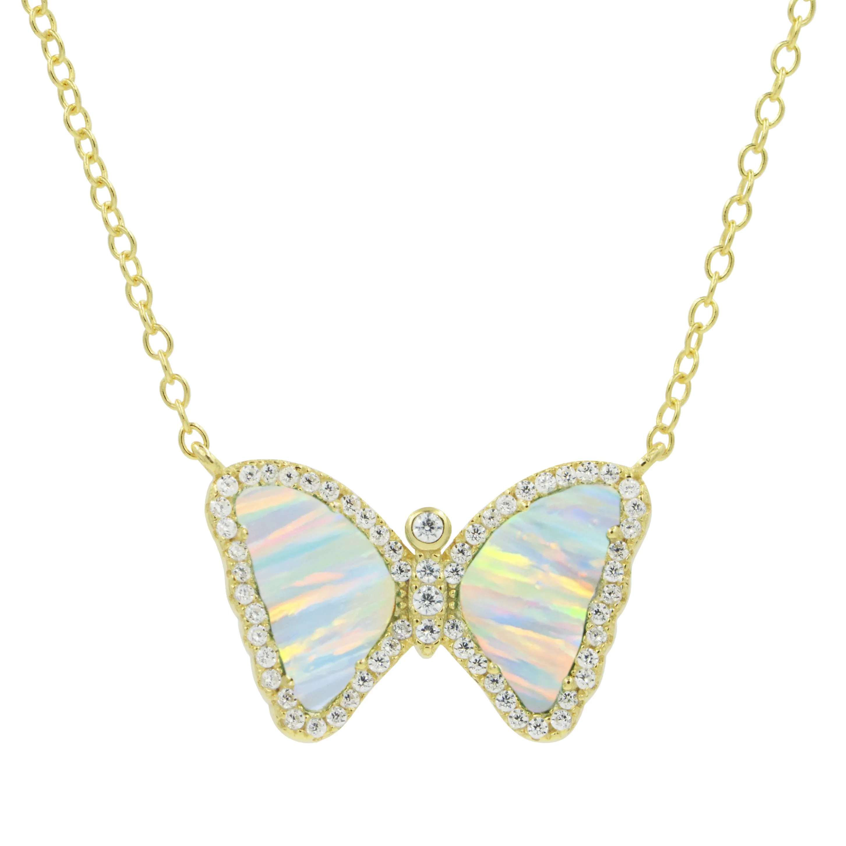 Mini Opal Butterfly Necklace