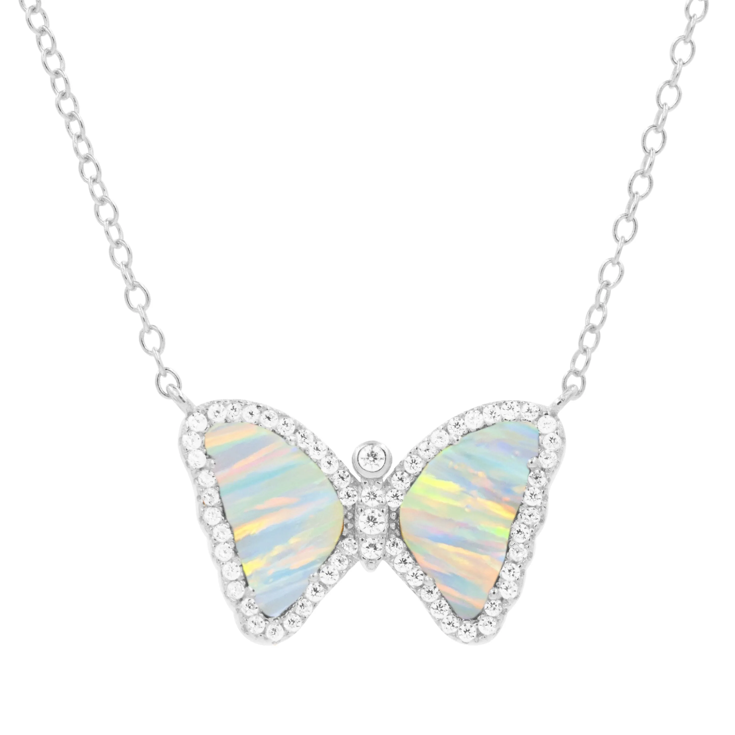 Mini Opal Butterfly Necklace