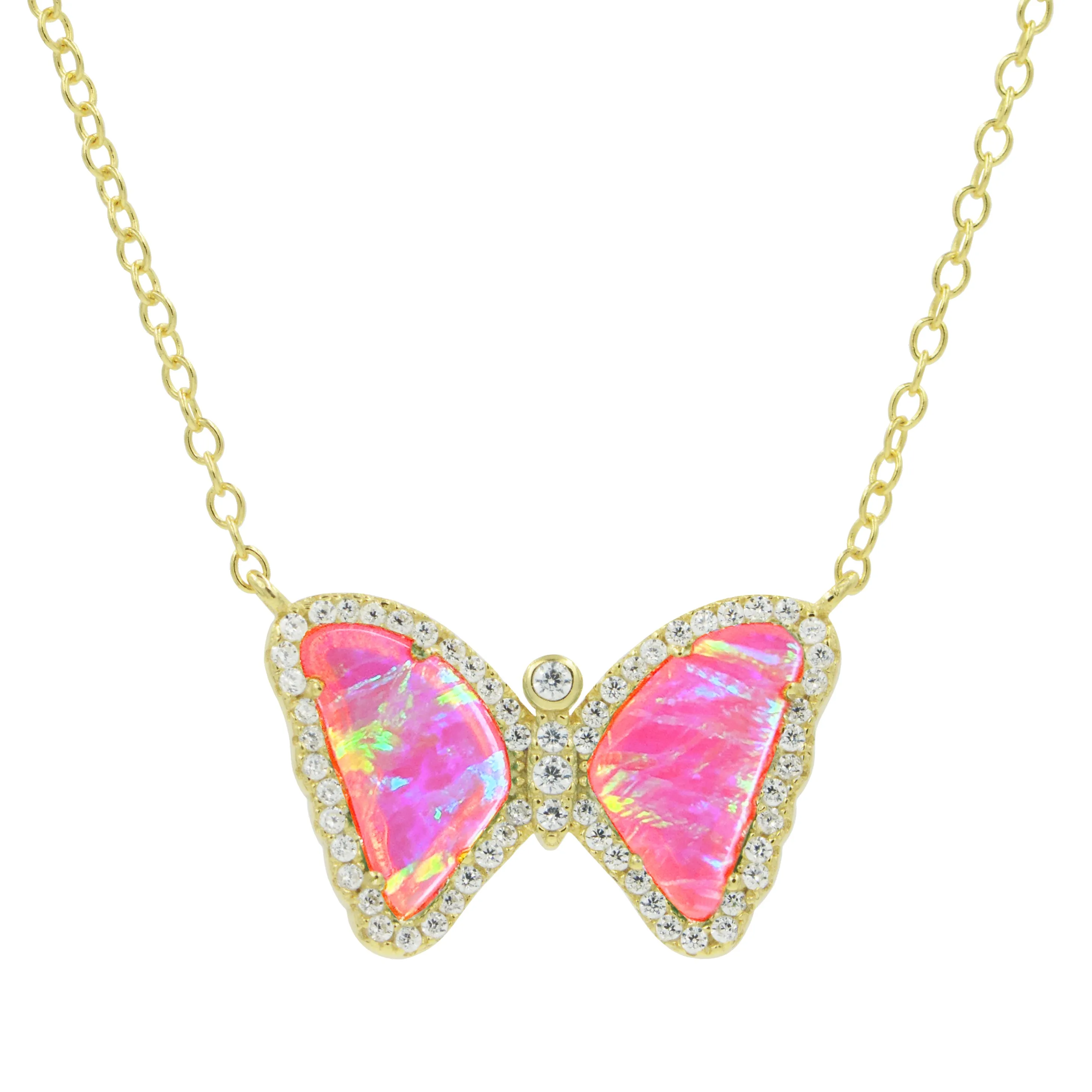 Mini Opal Butterfly Necklace