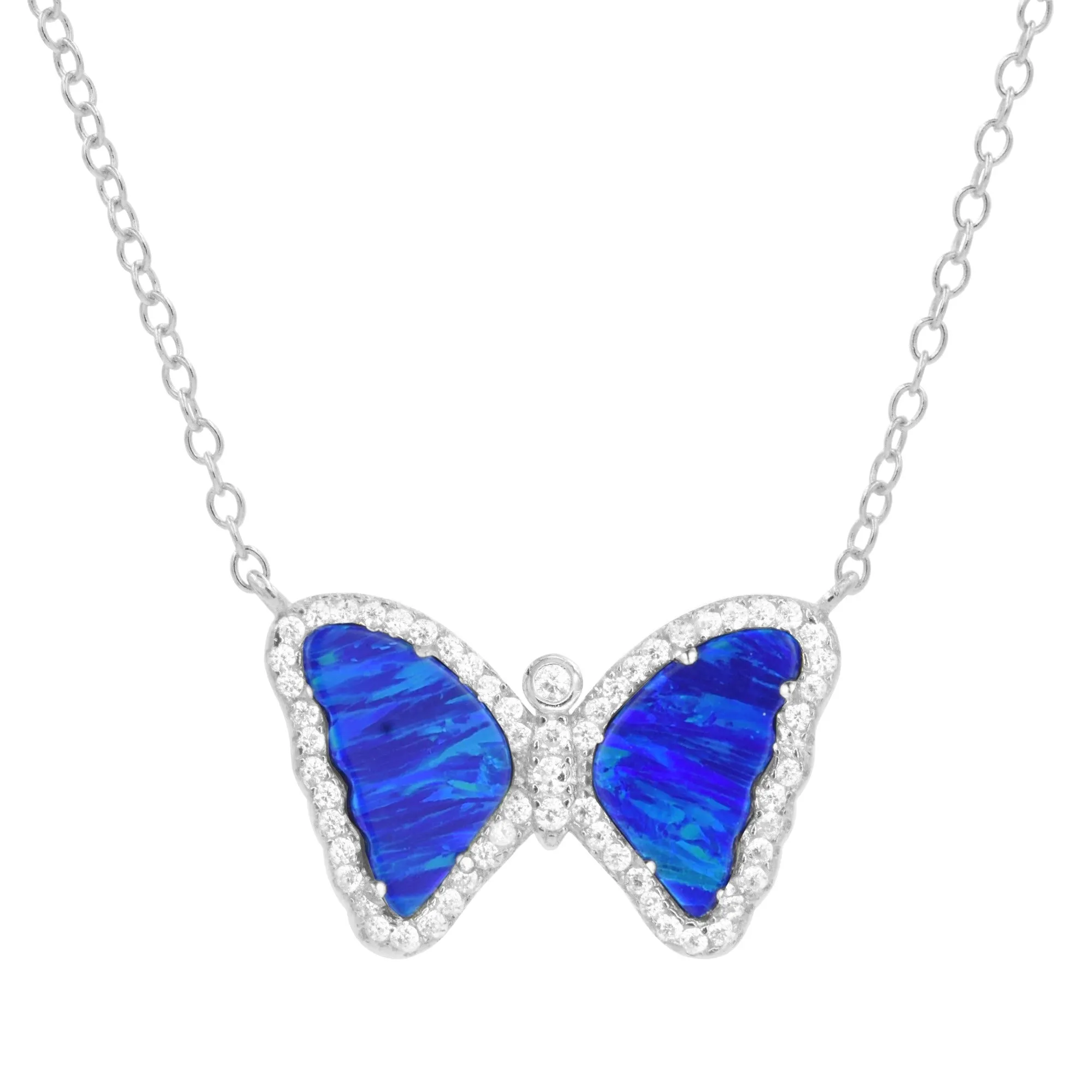 Mini Opal Butterfly Necklace