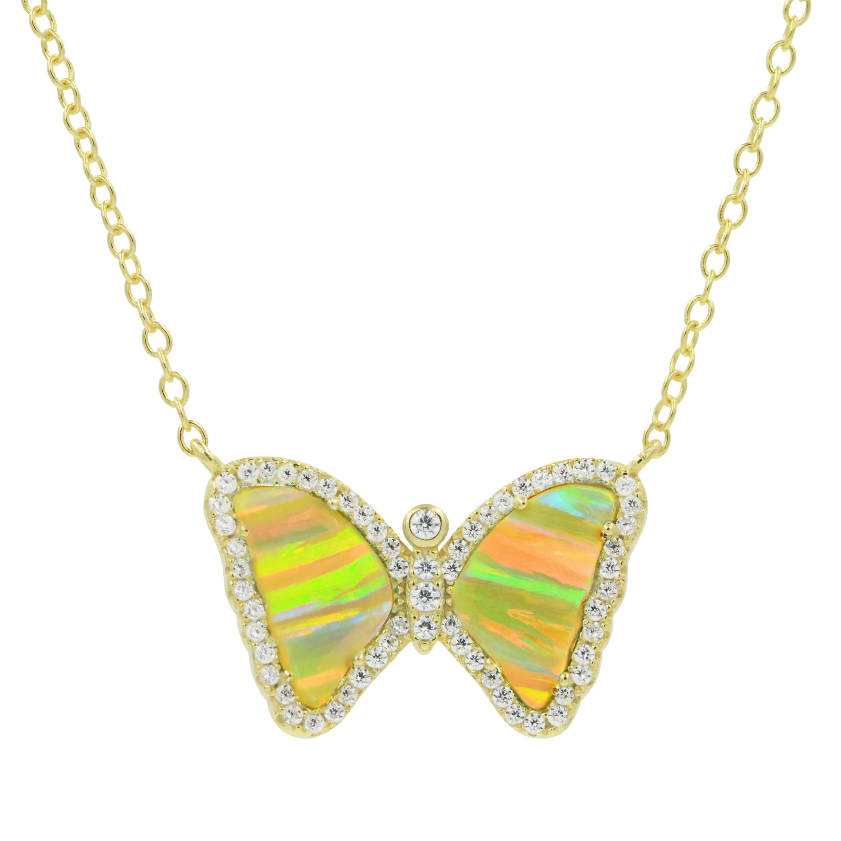 Mini Opal Butterfly Necklace