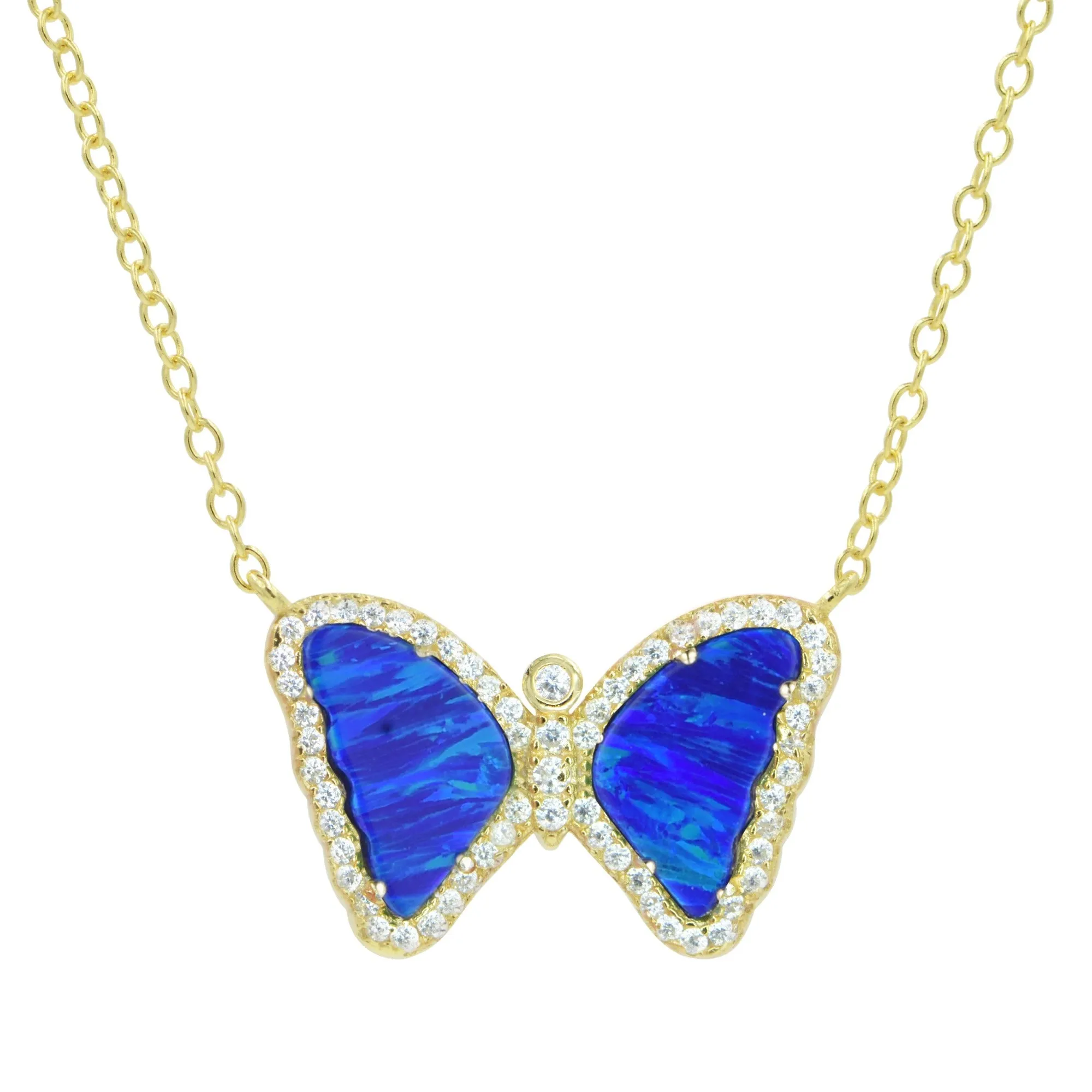 Mini Opal Butterfly Necklace