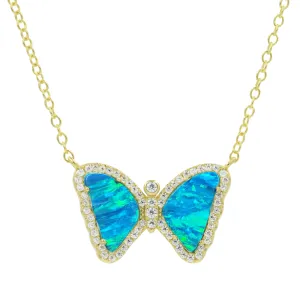 Mini Opal Butterfly Necklace