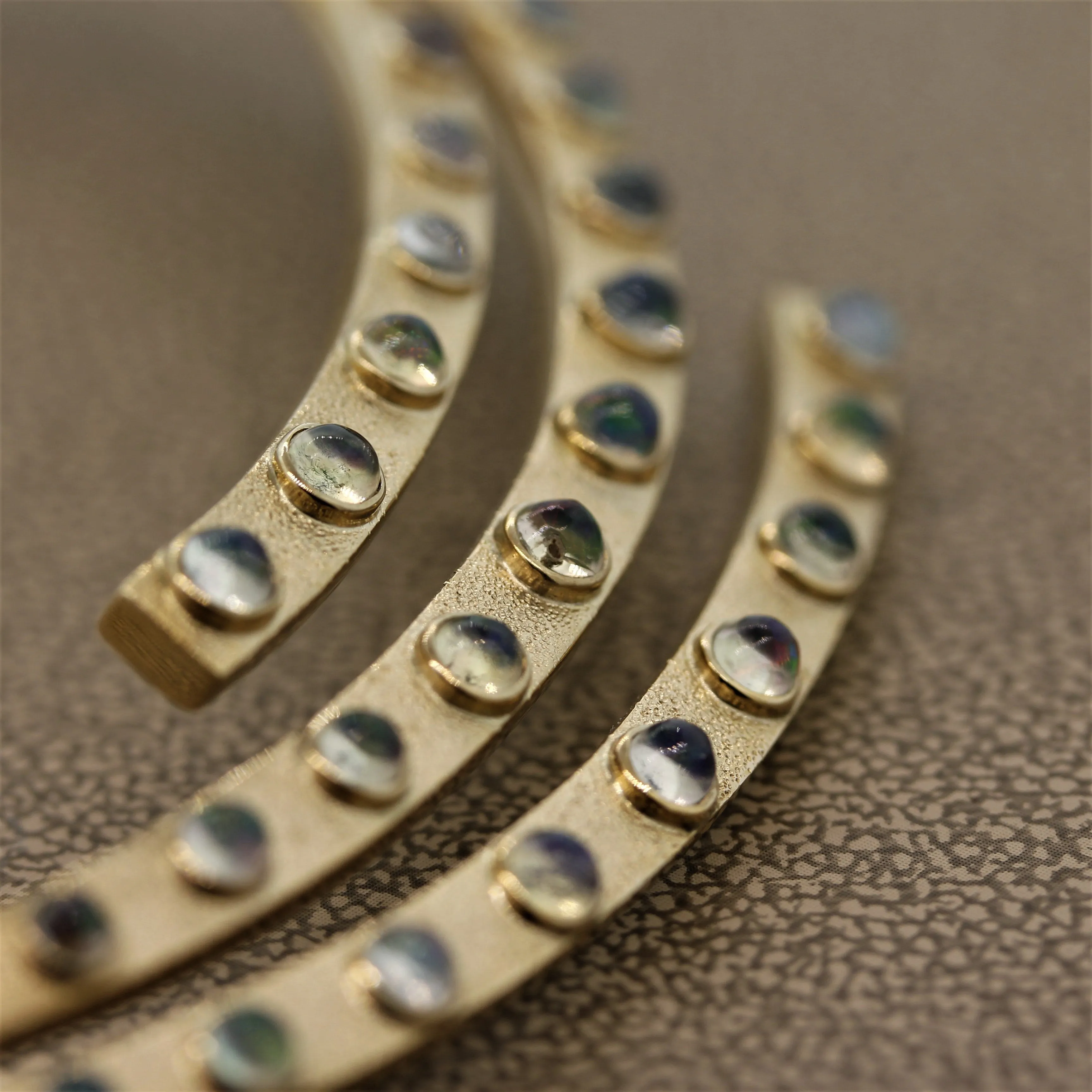 Modern Gold Opal Necklace