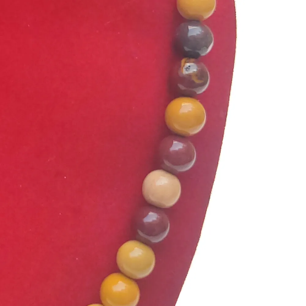 Mookite Crystal Round Beads Necklace 15 Inches, 6mm Beads (Semi-Precious Mala)