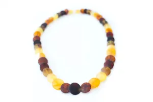 Multicolour Amber Disc Necklace