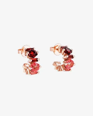 Nadima Blend Red Ombre Mini Hoops