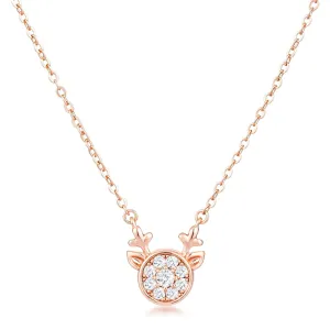 Nala Reindeer CZ Rose Gold Pendant