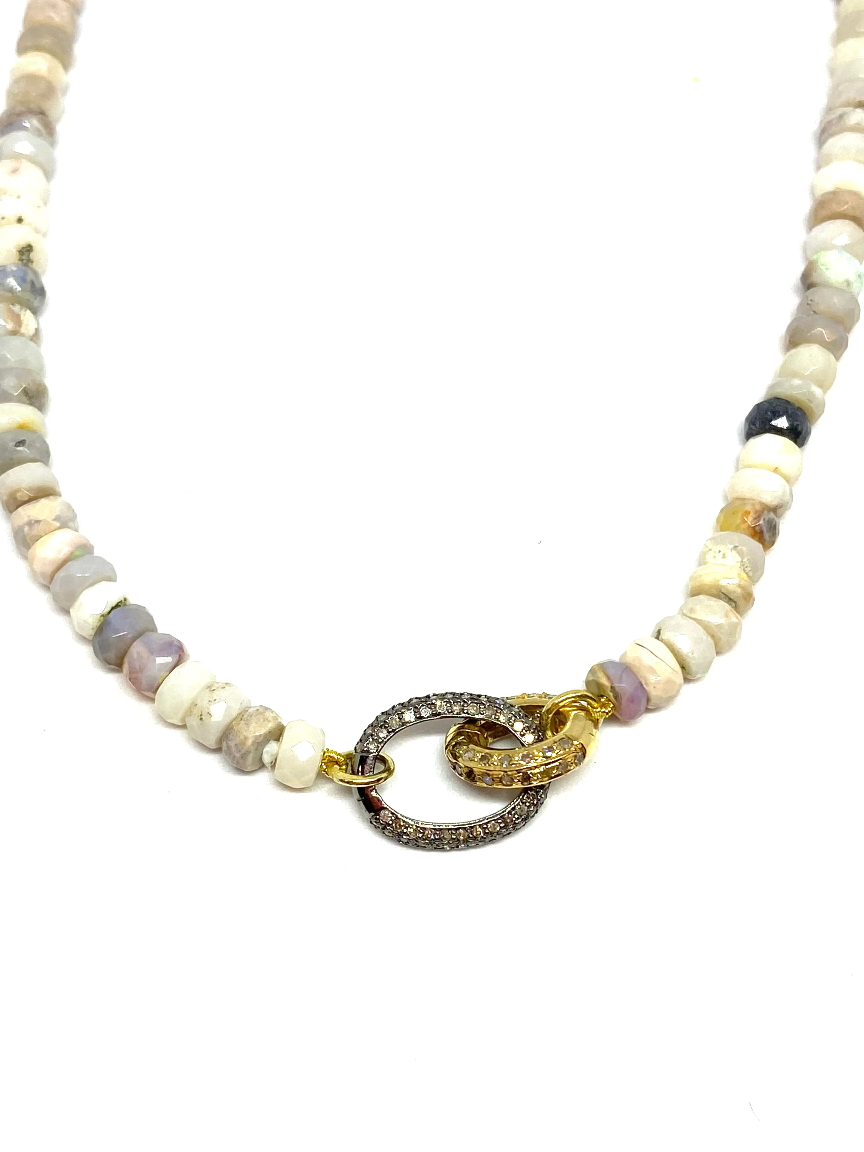 Nathan & Moe Gold Opal Bead Necklace