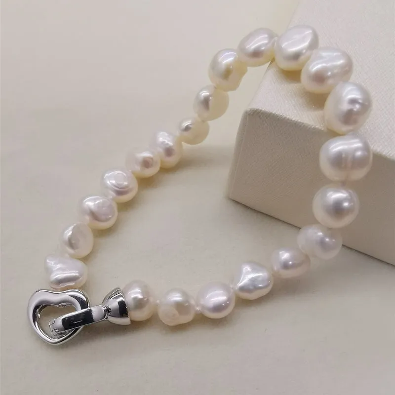 Natural Freshwater Pearl Bracelet for Women Charms Gifts for Mom