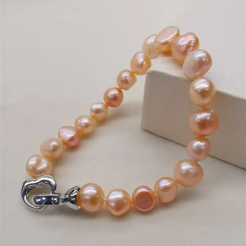 Natural Freshwater Pearl Bracelet for Women Charms Gifts for Mom