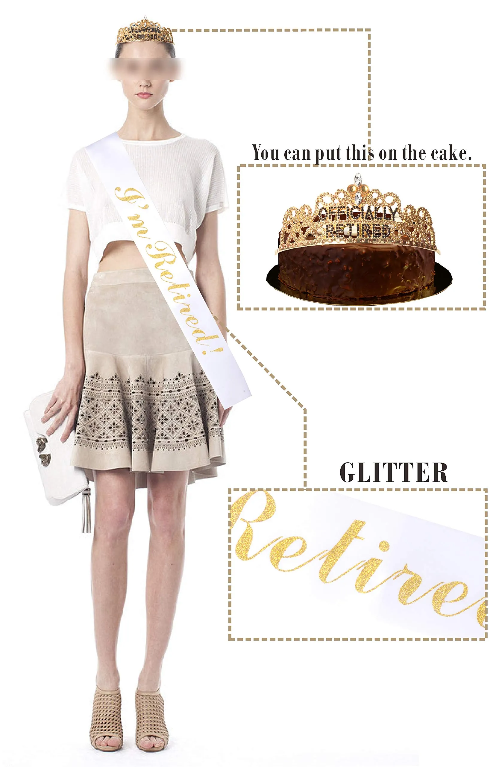 Officially Retired Retirement Party Set, Officially Retired Tiara/Crown, Retired Sash