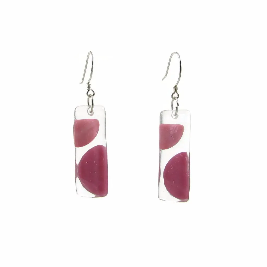 Onda Glass Earrings - Purple