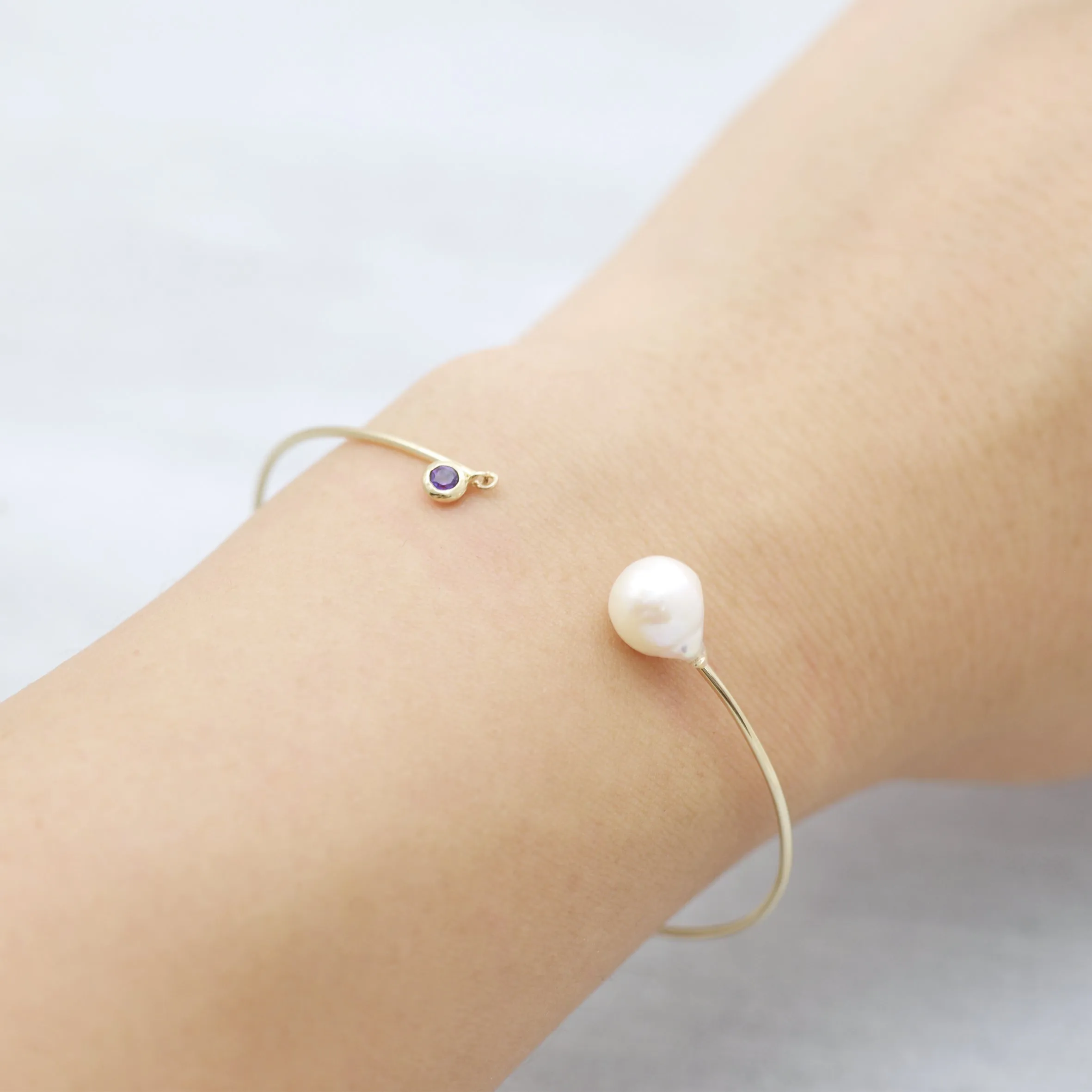 One and only pearl cuff Bracelet - 14K/ 18K Gold