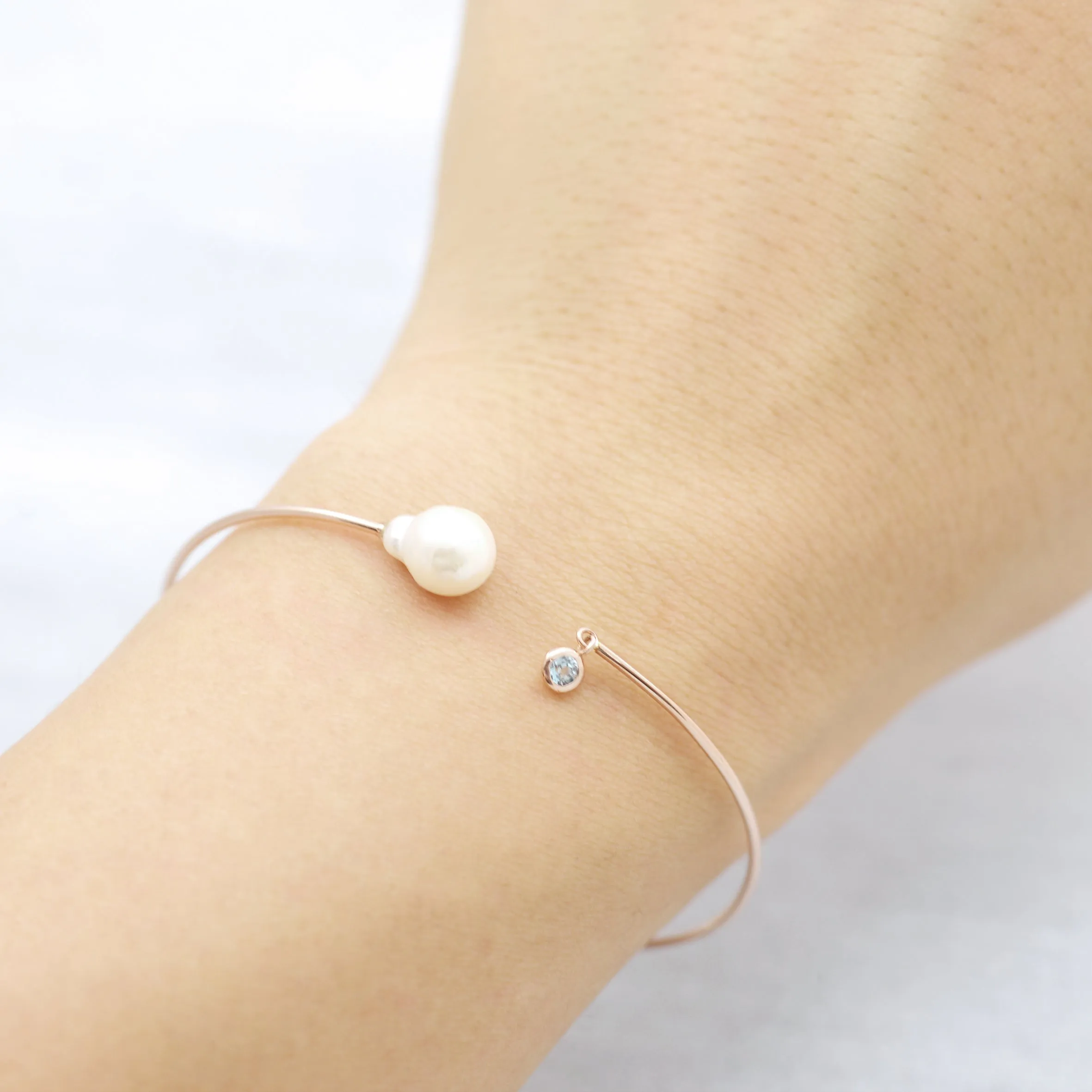 One and only pearl cuff Bracelet - 14K/ 18K Gold