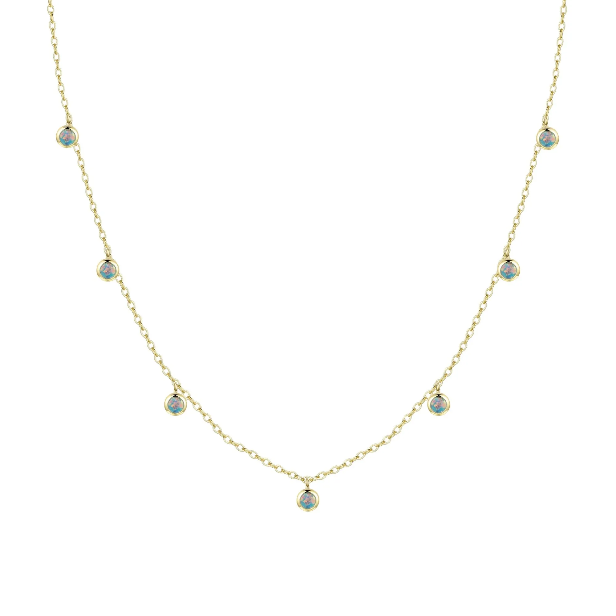 Opal Dew Drops Reversible Layering Necklace