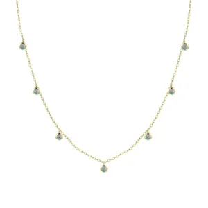 Opal Dew Drops Reversible Layering Necklace