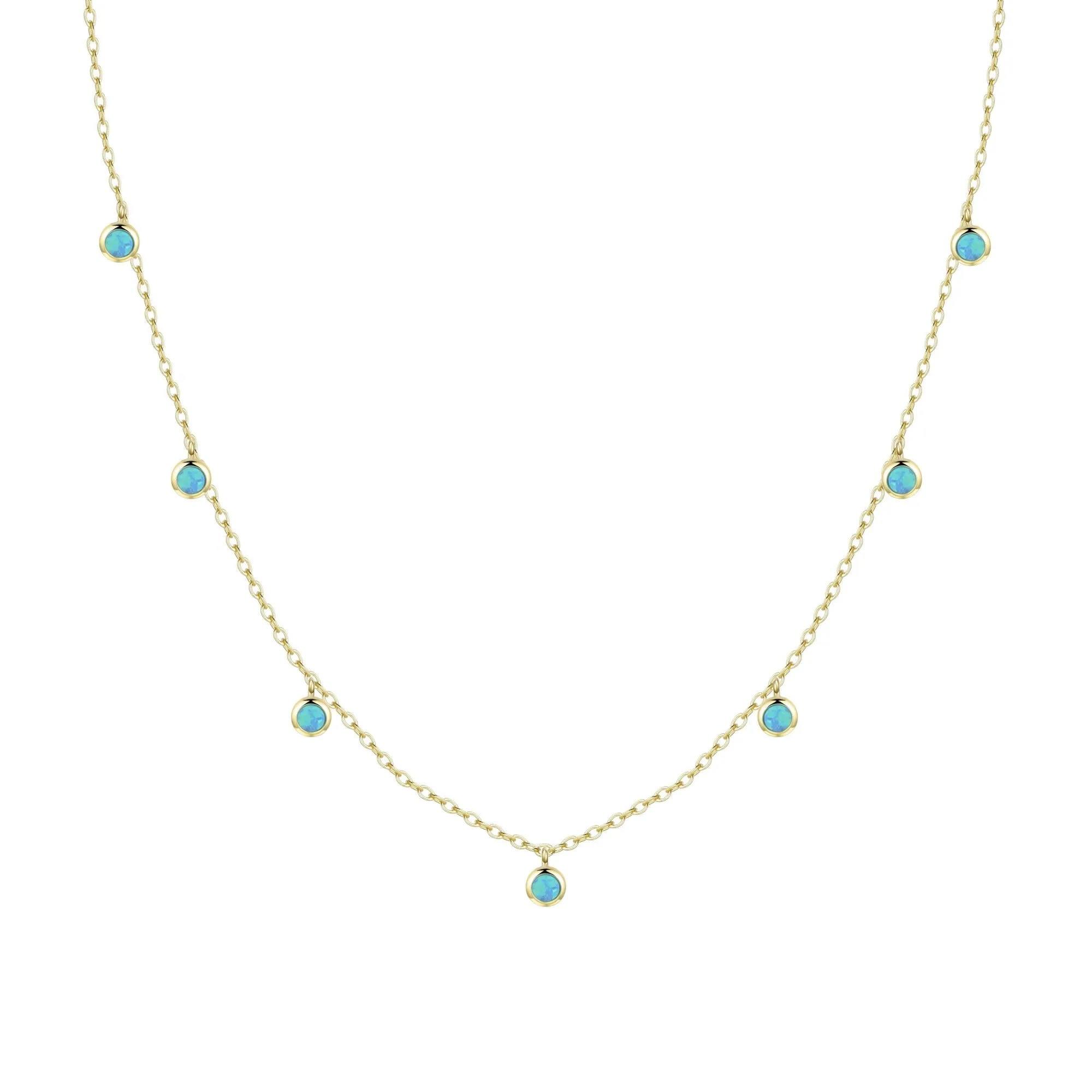 Opal Dew Drops Reversible Layering Necklace